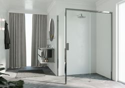 NOVELLINI OPE2P117D-1K OPERA 2P 117 RECHTS VER.117-121CM HELDER GLAS CHROOM Novellini
