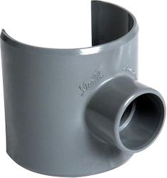 Selle PVC à coller, 90x50mm, gris, Nicoll