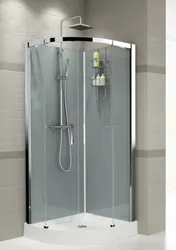 Douchecabine, Novellini Verdi R 90, kwartrond, 900x900mm, chroom