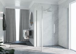 Douchedeur, Novellini Young 2.0 G+F in lijn, draaideur tweedelig, B: >= 720mm, H: 1900mm, veiligheidsglas