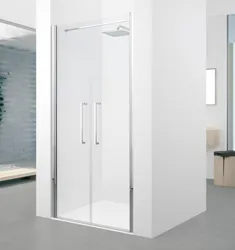 douchedeur Novellini Young 2.0 draaideur tweedelig B:830-870mm veiligheidsglas 2B