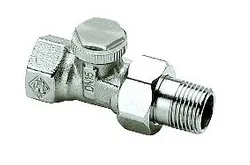 Radiatorretourkraan, IMI Heimeier Regutec, 1/2"-1/2", binnendraad/buitendraad