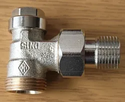 Radiatorretourkraan, IMI Heimeier Regulux, 3/4"-3/4", binnendraad/buitendraad