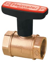 Robinet à boisseau sphérique droit à passage intégral, 1/2" filetage intérieur-filetage intérieur, PN16, IMI Heimeier Globo H