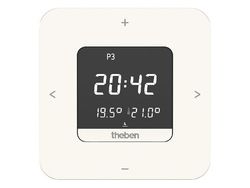 Thermostat d'ambiance avec affichage de l'heure, Theben RAM 850 TOP3 OT, programmation journalière ou hebdomadaire classe III