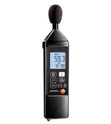 testo 815 geluidsmeter incl. batterij, handleiding schroevendraaier + windbeschermer