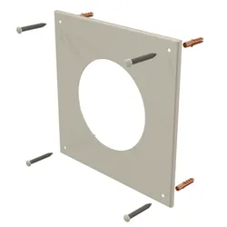 afdekrozet rookgas/luchttoevoerbuis Ubbink vierkant Ø110mm inox
