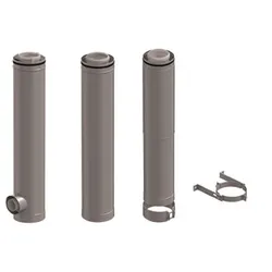 Conduit collectif concentrique d'amenée d'air et d'évacuation des fumées, Ubbink, 110/160mm, plastique/inox