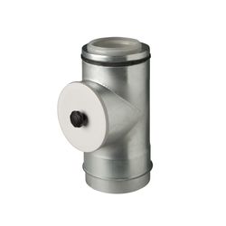 coude évacuation de fumées concentrique Ubbink CLV inox plastique