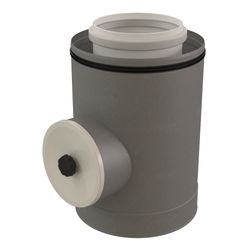 Coude évacuation de fumées concentrique, Ubbink CLV, inox/plastique