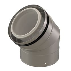 Concentrische rookgasbocht, Ubbink CLV, inox/kunststof, 160/250mm
