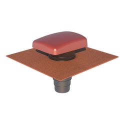 dakdoorvoerpan Ubbink Ø200mm rood kunststof RVT 200