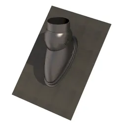 dakdoorvoerplaat Ubbink Ubiflex Ø131mm zwart rechthoekig 15-55° Signo Pan