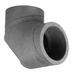 Bocht rond luchtkanaal, Ubbink Aerfoam, 180mm, 90°, kunststof