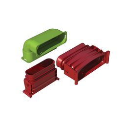 Bocht rechthoekig luchtkanaal, Ubbink Air Excellent 45 Flex, 130x60mm, horizontaal, 90°, kunststof