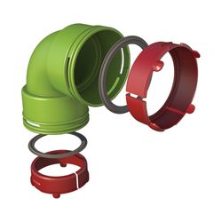 coude pour conduit d'air circulaire Ubbink Air Excellent 90° plastique 23 Flex
