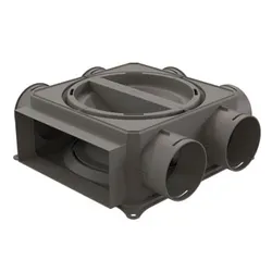 Verdeelbox ventilatie, Ubbink Air Excellent DB-reeks, Ø200mm, kunststof, 6x78mm