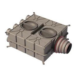 Verdeelbox ventilatie, Ubbink Air Excellent DB-reeks, Ø125 - 200mm, kunststof, 8x75mm