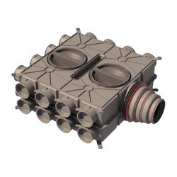 Verdeelbox ventilatie, Ubbink Air Excellent DB-reeks, Ø125 - 200mm, kunststof, 24x75mm