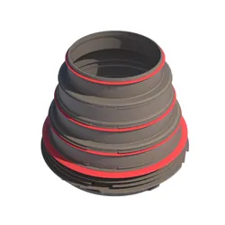 collecteur pour conduit d'air rectangulaire Ubbink Air Excellent Ø125 - 200mm plastique DB-reeks
