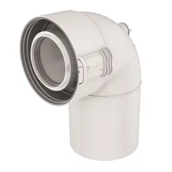 Coude concentrique pour gaz de combustion, Ubbink Sekurit, plastique, 60/100mm