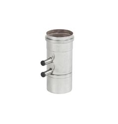 enkelwandige rookgascondensafvoer Ubbink Rolux 4G 90° Ø80mm inox met lipring