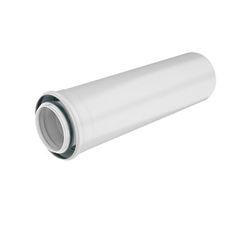 Concentrische rookgasbuis, Ubbink Rolux, kunststof/staal, 60/100mm, L=250mm, wit