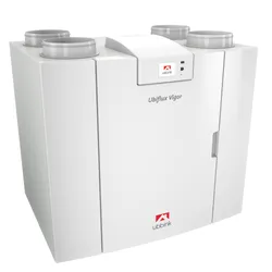 WTW-unit, Ubbink Ubiflux Vigor, W225, 225m3/h, D=125mm, 4 bovenaansluitingen