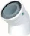 Coude concentrique pour gaz de combustion, Ubbink Rolux, métal/plastique, 100/150mm, 110/150mm