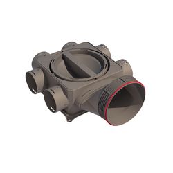 Verdeelbox ventilatie, Ubbink Air Excellent DB-reeks, Ø160mm, kunststof, 6x75mm