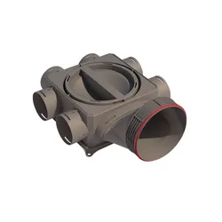 Collecteur pour conduit d'air rectangulaire, Ubbink Air Excellent DB-reeks, Ø160mm, plastique, 6x75mm
