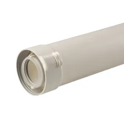 Concentrische rookgasbuis, Ubbink Sekurit, kunststof/kunststof, 60/100mm, L=500mm, wit