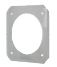 rosace pour conduit de fumées / d’amenée d’air Ubbink carré Ø160mm inox blanc