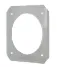 afdekrozet rookgas/luchttoevoerbuis Ubbink vierkant Ø160mm inox wit
