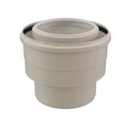 Rookgasketeladapter, Ubbink Rolux, inox, concentrisch / concentrisch, 110/160mm - 80/125mm