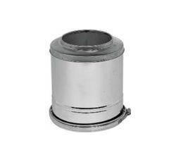 inox dubbelw. topsectie 250mm ubbink