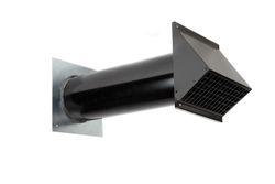 Buitenluchtrooster, Ubbink Aerfoam, rechthoekig 233x233mm, kanaaldiam. Ø125mm, staal zwart