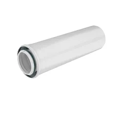 Concentrische rookgasbuis, Ubbink Rolux, kunststof/staal, 100/150mm, L=250mm, wit