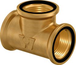 Draad-T, messing, 1" FFF, Uponor Ecoflex Wipex