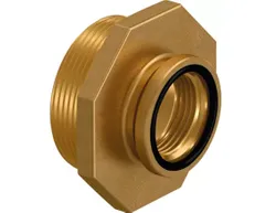 Draadverloopring, messing, 4" x 3" MF, Uponor Ecoflex Wipex