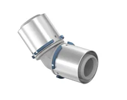 Persknie 45°, kunststof, 63/6mm FF, (drink)water, Uponor S-Press