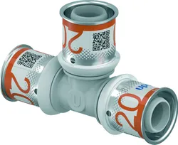 Té à sertir plastique, 20/2.25mm, FFF, eau potable, Uponor S-Press PLUS PPSU
