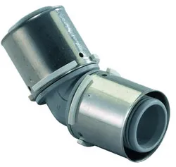 Persknie 45°, kunststof, 40/4mm FF, (drink)water, Uponor MLC PPSU