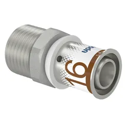 Pièce de transition à sertir, laiton, 16/2mm x 1/2" M, Uponor S-Press PLUS
