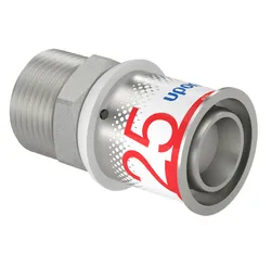 Pièce de transition à sertir, laiton, 25/2.5mm x 3/4" M, Uponor S-Press PLUS