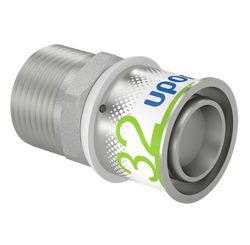 Persovergangsstuk, messing, 32/3mm x 1" M, Uponor S-Press PLUS