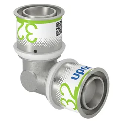 Coude à sertir 90°, laiton, 32/3mm FF, eau potable, Uponor S-Press PLUS
