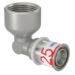 Coude de transition à sertir 90°, laiton, 25/2.5mm x 1" F, eau potable, Uponor S-Press PLUS