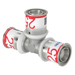 Pers-T messing, 25/2.5mm, FFF, (drink)water, Uponor S-Press PLUS