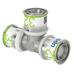 Pers-T messing, 32/3mm, FFF, (drink)water, Uponor S-Press PLUS